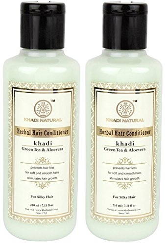 Product Cover Khadi Natural Herbal Greentea And Aloevera Hair Conditioner, 210ml (Pack Of 2)