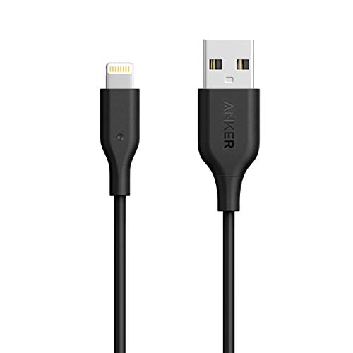 Product Cover Anker iPhone Charger, Powerline Lightning Cable (3ft), Apple MFi Certified High-Speed Charging Cord Durable for iPhone Xs/XS Max/XR/X / 8/8 Plus / 7/7 Plus, and More (Black)