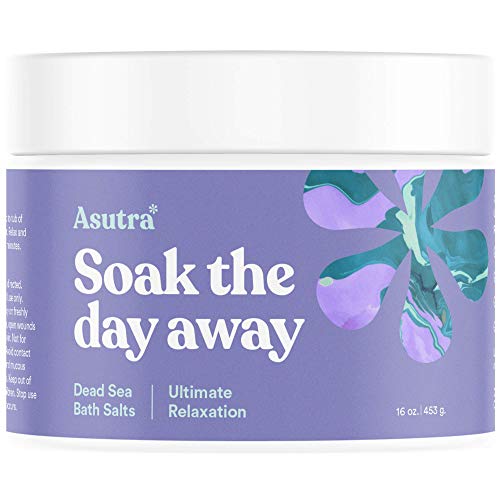 Product Cover ASUTRA Dead Sea Bath Salts (Ultimate Relaxation), 16 oz | Melt Tension Away | Soak in Rich & Vital Healing Minerals | All Natural & Organic Cedarwood, Chamomile, Lavender, Marjoram Essential Oils