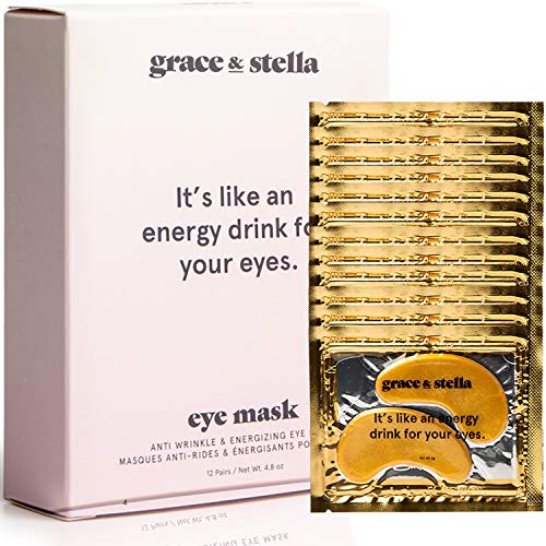 Product Cover Grace & Stella Anti-Wrinkle + Energizing Gold Collagen Eye Masks | Depuffing Undereye Patches | Vegan & All-Natural (24 Pairs)