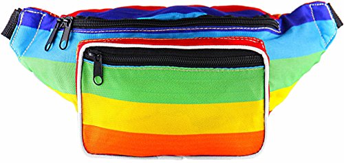 Product Cover SoJourner Rainbow Fanny Pack - Festival Packs for men, women | Cute Pride Waist Bag Fashion Belt Bags