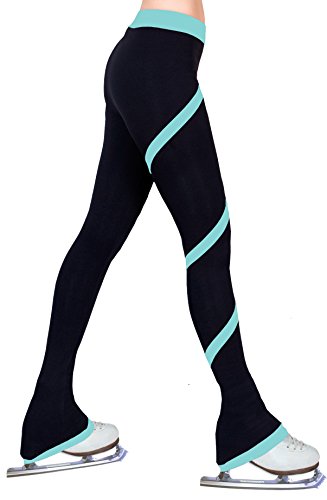 Product Cover ny2 Sportswear Figure Skating Spiral Polartec Polar Fleece Pants (Aqua, Adult Medium)