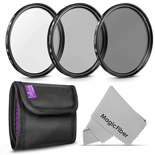 Product Cover 49MM Altura Photo Professional Photography Filter Kit (UV, CPL Polarizer, Neutral Density ND4) for Camera Lens with 49MM Filter Thread + Filter Pouch