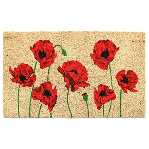 Product Cover Onlymat Red Poppies Coir Door Mat (45 cms x 75 cms x 1.5 cms, Multicolour)