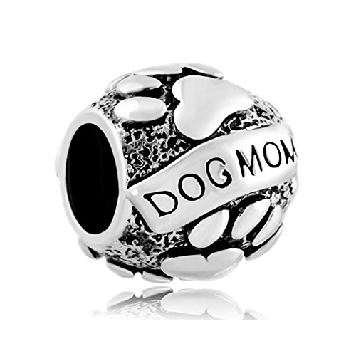 Product Cover CharmSStory Paws Animal Dog Mom Silver Plated Charms Beads For Bracelets