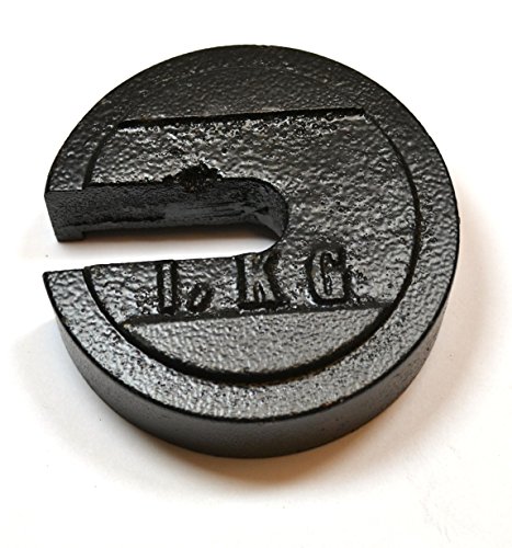 Product Cover Eisco Labs Cast Iron Slotted Weight - 1 Kg Painted Black (2.20 pounds)