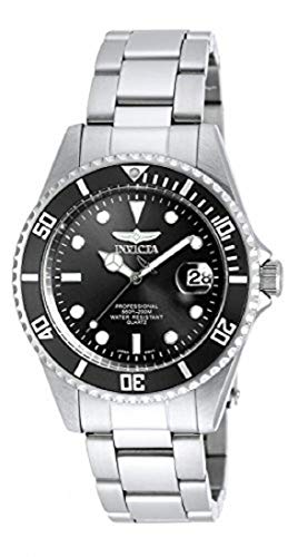 Product Cover Invicta Men's 8932OB Pro Diver Analog Quartz Silver; Dial color - Black Stainless Steel Watch