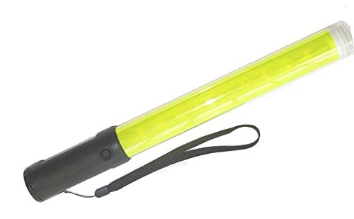 Product Cover Diskpro, 14.5 inch Traffic Baton Light, 18 Yellow LED with Two Flashing modes, plus 1 White LED on tip, using 3 AA-size batteries. Good for Outdoor activities.