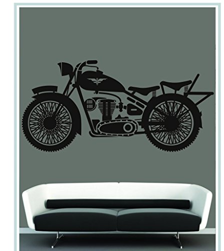 Product Cover Decor Kafe Decal Style Decal Style Vinatge Bike Wall Sticker Wall Poster (Pvc Vinyl, 91 X 45 Cm)