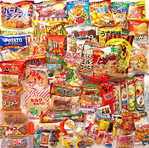 Product Cover Japanese Dagashi Assortment Snacks Sweets Candies (A Box Full of Dagashi) 85 packs of dagashi