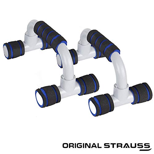 Product Cover Strauss Moto Push Up Bar, Pair (Black/Blue)