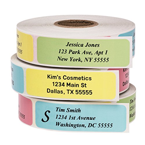 Product Cover Return Address Labels - Roll of 250 Personalized Labels (Multi-Color)