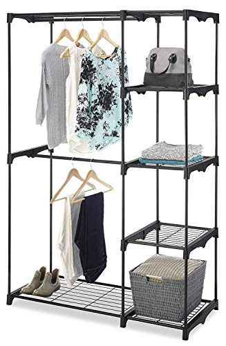 Product Cover Whitmor Black Double Rod Freestanding Closet Organizer by Whitmor