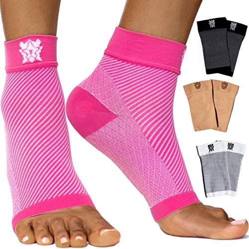 Product Cover Bitly Plantar Fasciitis Socks (1 Pair) Premium Ankle Support foot Compression Sleeve (Small, Pink)