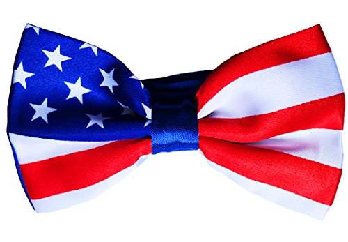Product Cover American Flag Bow Tie - Handmade Dog or Cat Handcrafted Bow Tie Including Collar