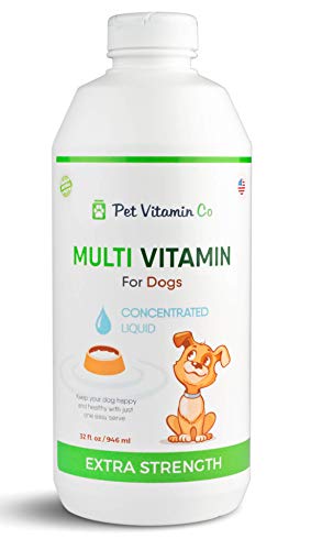 Product Cover Pet Vitamin Co - Natural Liquid MultiVitamin for Dogs - Includes Omega Fatty Acids - Glucosamine & MSM for Healthy Joints - Silky Smooth Coat - Skin & Healthy Heart - 32fl oz.