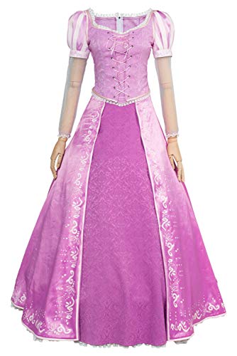 Product Cover Sidnor Tangled Halloween Cosplay Costume Princess Rapunzel Dress Ball Gown Outfit Suit