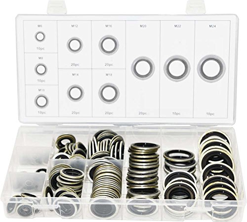 Product Cover Swordfish 32241 Automotive Self-Centered Bonded Seal/Gasket Assortment, 150 Piece