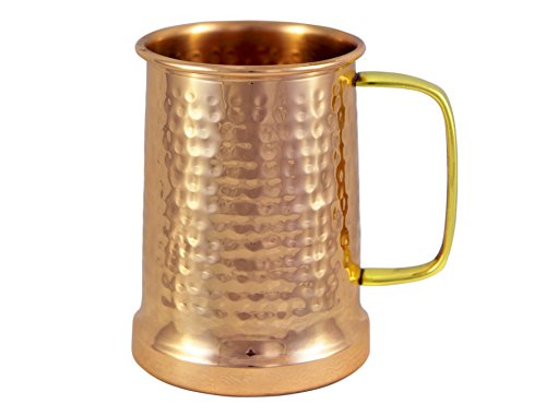 Product Cover Alchemade Copper Beer Stein - 100% Pure Hammered Copper mug - Heavy Gauge - No lining 20oz