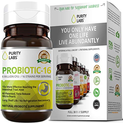Product Cover Purity Labs Probiotic Pearls for Women & Men 15X More Effective Than Capsules 60 Servings Easy to Swallow Guaranteed Potency Until Expiration Shelf Stable No Refrigeration Digestive Health