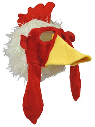 Product Cover Jacobson Hat Company Chicken Rooster Plush Mask Hat, Red, Size Large