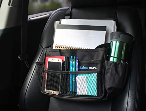 Product Cover Think Clean Car Front Seat Organizer (Black -13.8