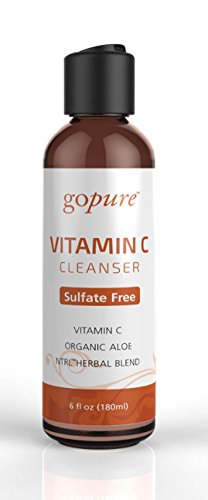 Product Cover goPure Vitamin C Facial Cleanser - Anti Aging Face Wash - Gentle Face Cleanser for All Skin Types with Vitamin C and Aloe Vera - 6oz