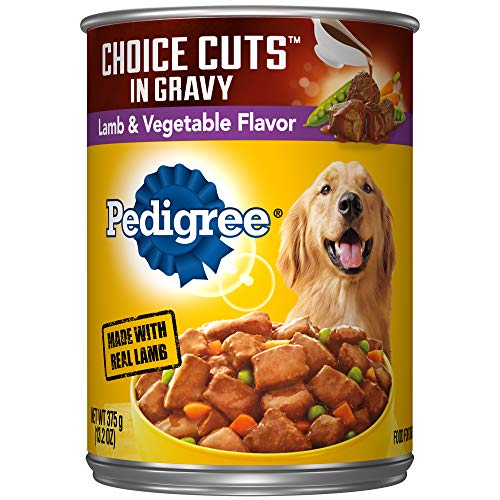 Product Cover Pedigree Choice Cuts In Gravy Lamb & Vegetable Flavor Adult Canned Wet Dog Food, (12) 13.2 Oz. Cans