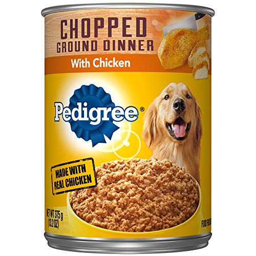 Product Cover Pedigree Chopped Ground Dinner With Chicken Adult Canned Wet Dog Food, (12) 13.2 Oz. Cans