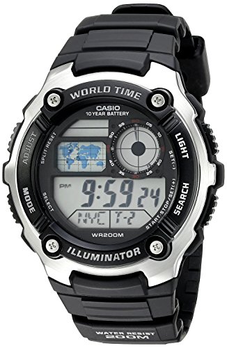 Product Cover Casio Men's AE-2100W-1AVCF Digital Black and Silver-Tone Watch