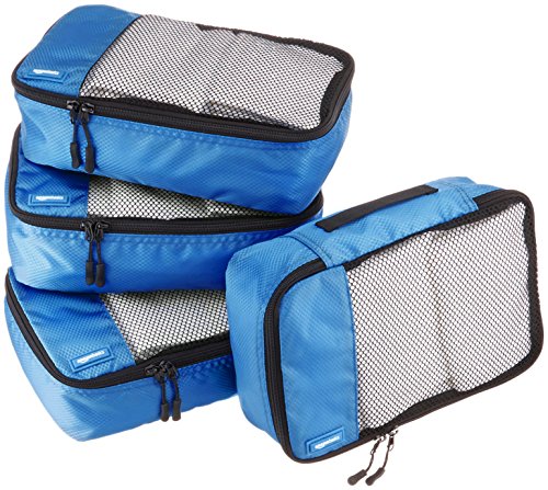 Product Cover AmazonBasics 4 Piece Small Packing Travel Organizer Cubes Set - Blue