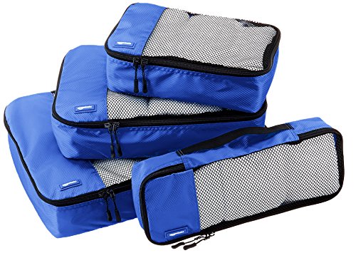Product Cover AmazonBasics 4 Piece Packing Travel Organizer Cubes Set - Blue