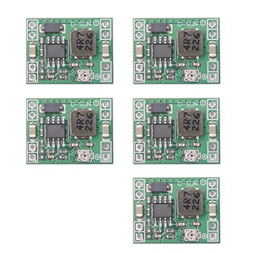 Product Cover Qunqi 5pack MP1584EN Ultra Small DC-DC 3A Power Step-Down Adjustable Module Buck Converter 24V to 12v 9V 5V 3V for Arduino
