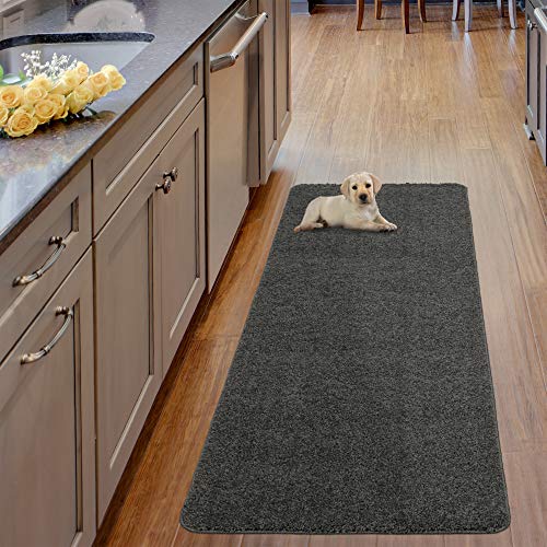 Product Cover Ottomanson Luxury Collection Solid Runner Rug with Non-Slip/Rubber-Backing Bath Rug, 2'2