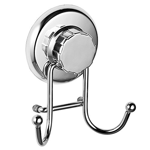 Product Cover HASKO accessories - Powerful Vacuum Suction Cup Hooks Holder for Towel, Robe and Loofah - Stainless Steel Hook for Bathroom and Kitchen (Chrome)