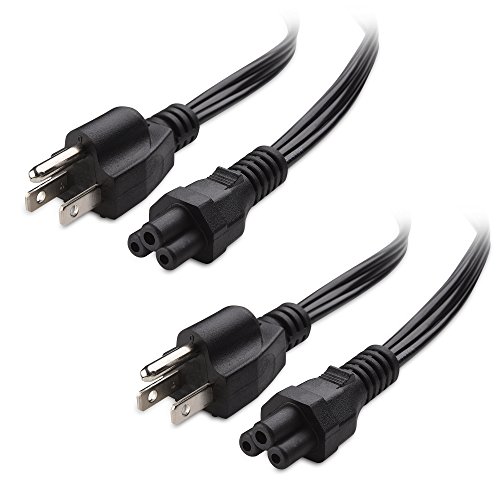 Product Cover Cable Matters 2-Pack 16 AWG Heavy-Duty 3 Slot Power Cord (Micky Mouse Power Cord) in 6 Feet (NEMA 5 - 15P to IEC C5)