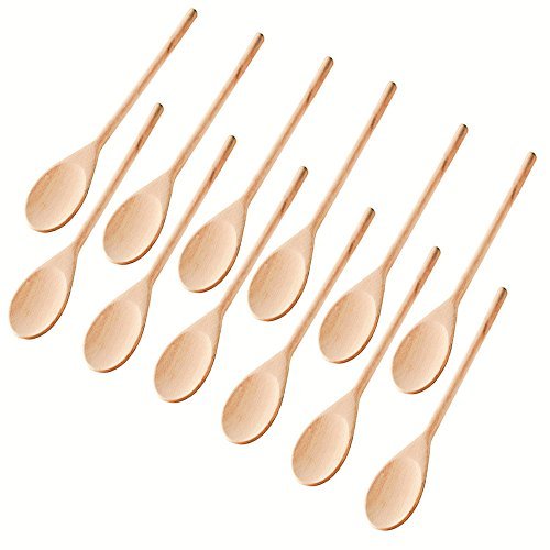 Product Cover Kitchen Wooden Spoons Mixing Baking Serving Utensils Puppets 12 inch - Set of 12 ROUNDSQUARE