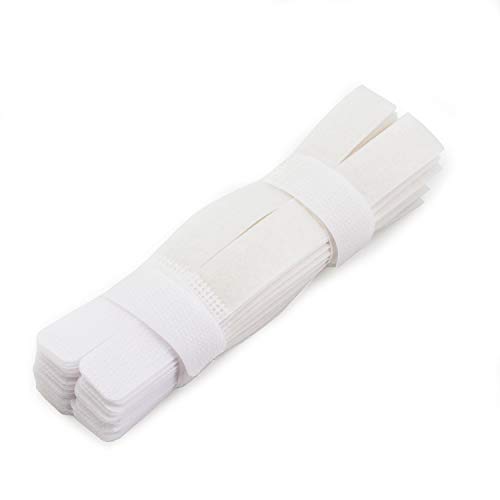 Product Cover PASOW 50pcs Cable Ties Reusable Fastening Wire Organizer Cord Rope Holder 7 Inch (White)
