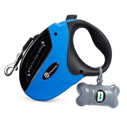 Product Cover TaoTronics Retractable Dog Leash, 16 ft Dog Walking Leash for Medium Large Dogs up to 110lbs, Tangle Free, One Button Break & Lock , Dog Waste Dispenser and Bags included