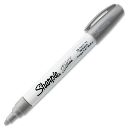Product Cover Sharpie Paint Marker Pen Oil Based Medium Point Silver Box of 12 Markers 35560