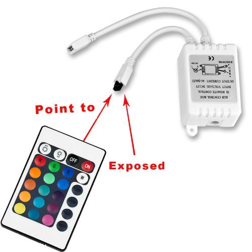 Product Cover Generic 24 key Plastic IR Remote Controller for RGB 3050/3528 LED Light Strip DC 12V (White)