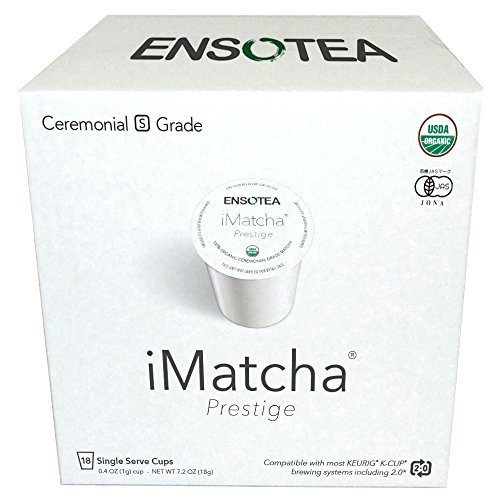 Product Cover ￼￼iMatcha Prestige Single Serve Cups (18 Count) - Organic Ceremonial S Grade Matcha - USDA Organic