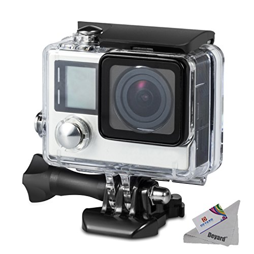 Product Cover Deyard Waterproof Housing Case for GoPro Hero 4 and Hero 3+ with Quick Release Mount and Thumbscrew for GoPro Hero 4 and Hero 3+ Action Camcorder - 45 Meters Underwater Photography