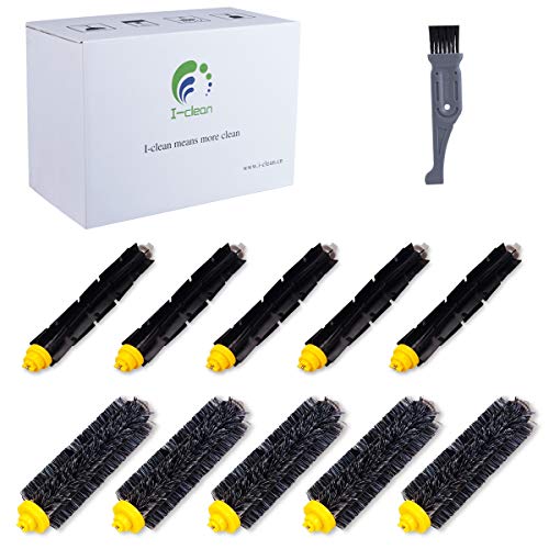 Product Cover I clean Roomba Replenishment Kits, 10 Packs Brush Accessories Parts Compatible with iRobot Roomba 650 675 690 770 780 790 Vacuum Cleaner (600&700 Series),with A Free Cleaning Brush