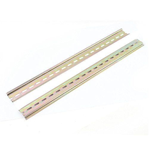 Product Cover 2Pcs Slotted Metal 35 mm Din Mounting Rail 40 cm Long for AC Contactor