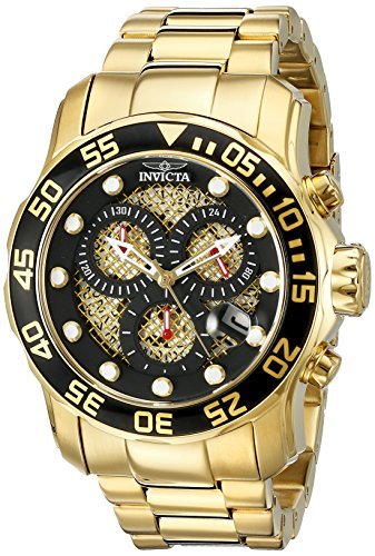 Product Cover Invicta Men's 19837 Pro Diver 18k Gold Ion-Plated Stainless Steel Watch