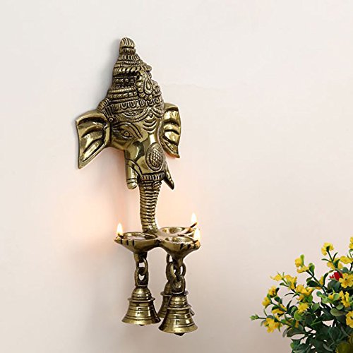 Product Cover Aakrati Wall Hanging Three Diya Oil Lamp with Small Bells