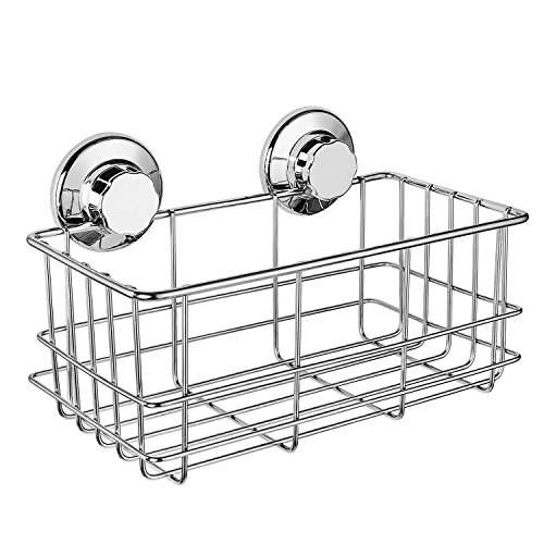 Product Cover iPEGTOP Suction Cup Deep Shower Caddy Bath Wall Shelf for Large Shampoo Shower Gel Holder Bathroom Storage - Rustproof Stainless Steel