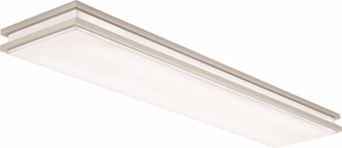 Product Cover Lithonia Lighting Brushed Nickel 4-Ft LED Flush Mount, 4000K, 35.5W, 2,560 Lumens