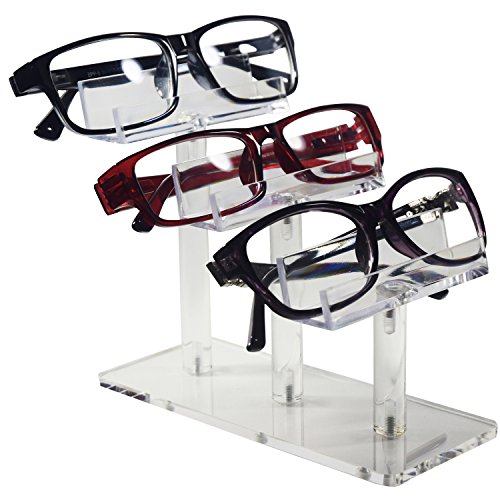 Product Cover Mooca 3 Tier Acrylic Eyeglasses Frame Stand, Sunglasses Rack, Sunglasses Stand Acrylic Sunglasses Display, Sunglasses Rack Holder, Acrylic Glass Display, 5